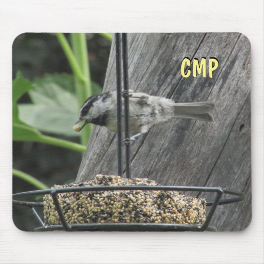 Sunflower suet Chickadee Eating Muismat (Voorkant)