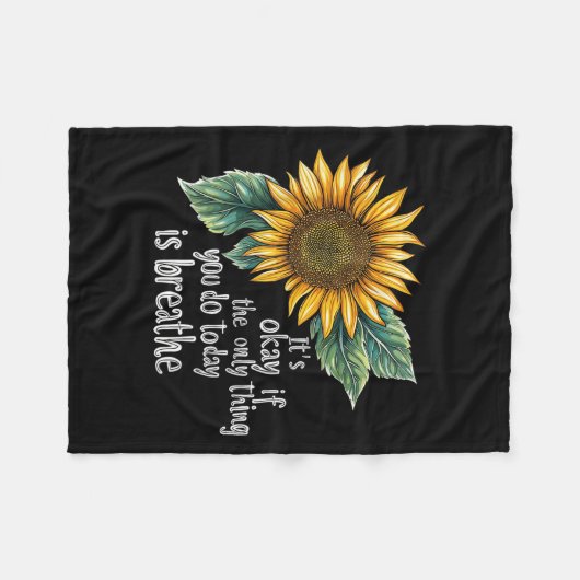 Sunflower Suicide Awareness  Fleece Deken (Voorkant (Horizontaal))