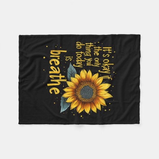 Sunflower Suicide Awareness  Fleece Deken (Voorkant (Horizontaal))