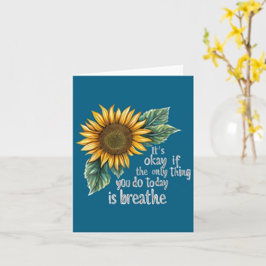 Sunflower Suicide Awareness  Kaart (Gele Bloem)