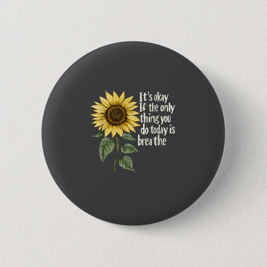 Sunflower Suicide Awareness  Ronde Button 5,7 Cm (Voorkant)