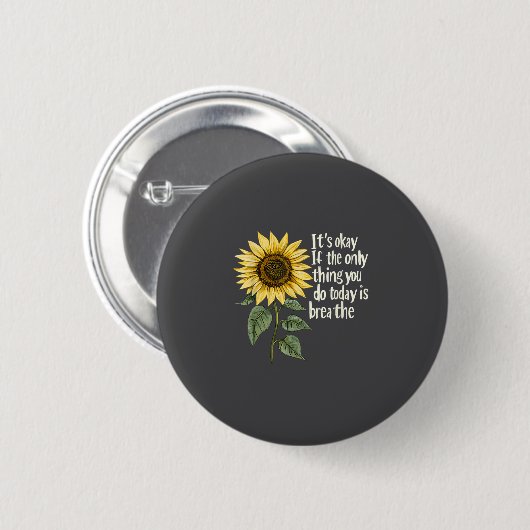 Sunflower Suicide Awareness  Ronde Button 5,7 Cm (Voorkant /achterkant)