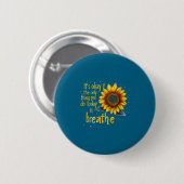 Sunflower Suicide Awareness  Ronde Button 5,7 Cm (Voorkant /achterkant)