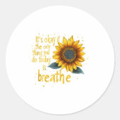 Sunflower Suicide Awareness Ronde Sticker (Voorkant)