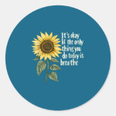 Sunflower Suicide Awareness  Ronde Sticker (Voorkant)
