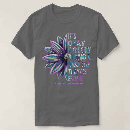 Sunflower Suicide Prevention Awareness Month Famil T-shirt (Design voorkant)