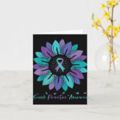 Sunflower Suicide Prevention Awareness Month Kaart (Gele Bloem)