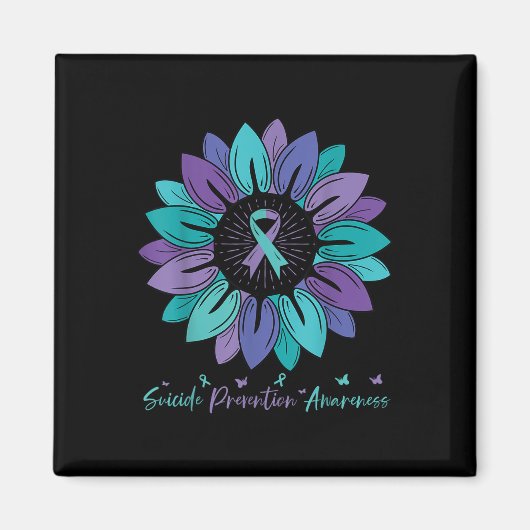 Sunflower Suicide Prevention Awareness Month Magneet (Voorkant)