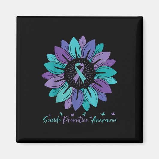 Sunflower Suicide Prevention Awareness Month Magneet (Voorkant)