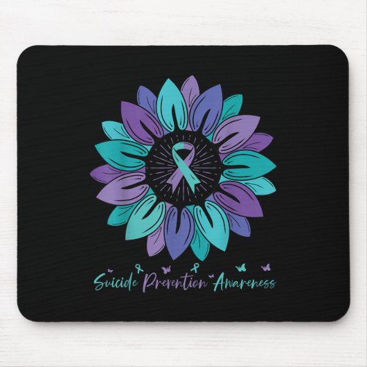 Sunflower Suicide Prevention Awareness Month Muismat (Voorkant)