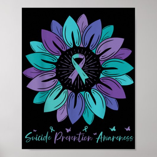Sunflower Suicide Prevention Awareness Month  Poster (Voorkant)