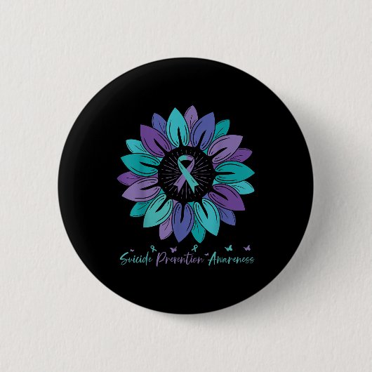 Sunflower Suicide Prevention Awareness Month Ronde Button 5,7 Cm (Voorkant)