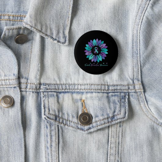 Sunflower Suicide Prevention Awareness Month  Ronde Button 5,7 Cm (In situ)