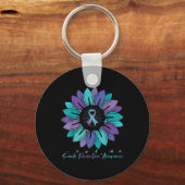 Sunflower Suicide Prevention Awareness Month Sleutelhanger (Voorkant)