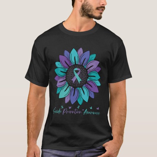 Sunflower Suicide Prevention Awareness Month T-shirt (Voorkant)