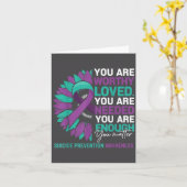 Sunflower Suicide Prevention Awareness Motivationa Kaart (Gele Bloem)