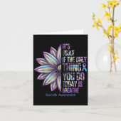 Sunflower Suicide Prevention Awareness Week Teal P Kaart (Gele Bloem)