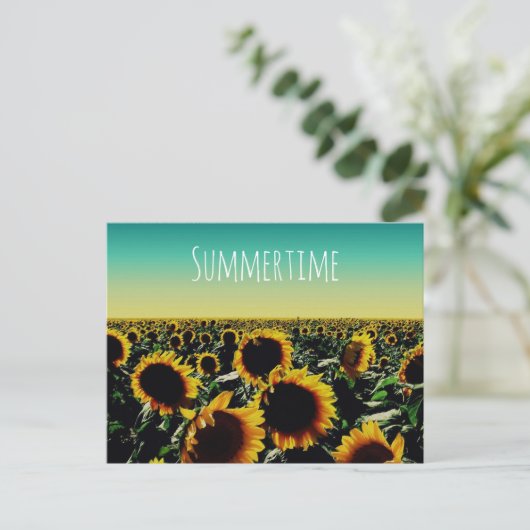 Sunflower Summertime Briefkaart (Staand voorkant)
