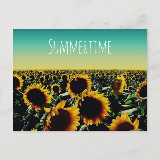 Sunflower Summertime Briefkaart (Voorkant)