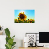 Sunflower Sun Star Poster (Thuiskantoor)