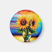 Sunflower Sunset Beach Magneet (Voorkant)