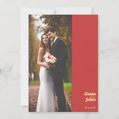 Sunflower Sunset Coral Gold Wedding Bedankkaart (Achterkant)