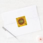 SUNFLOWER SUNSHINE FOTO SQUARE STICKER (Envelop)