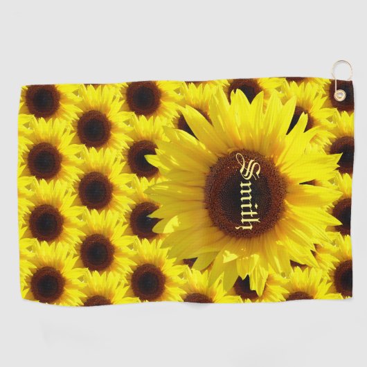 Sunflower Sunshine Golfhanddoek (Horizontaal)