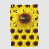 Sunflower Sunshine Golfhanddoek (Voorkant)