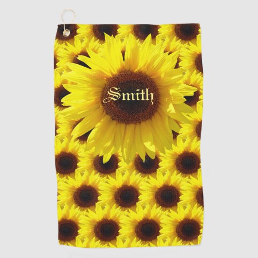 Sunflower Sunshine Golfhanddoek (Voorkant)