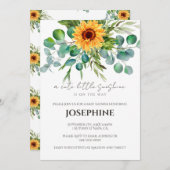 Sunflower Sunshine Herfst Baby shower Uitnodiging (Voorkant / Achterkant)