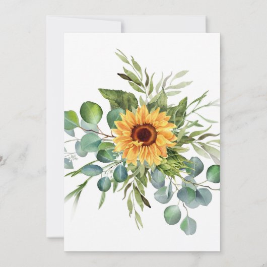 Sunflower Sunshine Herfst Baby shower Uitnodiging (Achterkant)