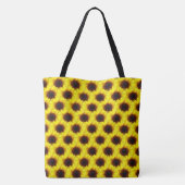 Sunflower Sunshine Large Carry all Tote Bag (Achterkant)