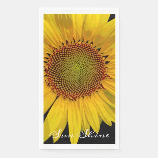 SUNFLOWER SUNSHINE PAPER GUEST TOWEL SERVET (Voorkant)