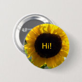Sunflower Sunshine Ronde Button 5,7 Cm (Voorkant /achterkant)