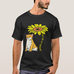 Sunflower Sunshine Shiba Inu Akita Japanse hond T-shirt