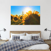 Sunflower Sunstar Canvas Afdruk (Insitu (Slaapkamer))