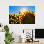 Sunflower Sunstar Poster (Thuiskantoor)