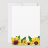 Sunflower Surprise 12th Birthday Invitation Kaart (Achterkant)