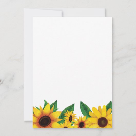 Sunflower Surprise 18th Birthday Invitation Kaart (Achterkant)