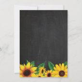 Sunflower Surprise 90th Birthday Invitation Kaart (Achterkant)