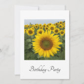 Sunflower Surprise Birthday Party Invitation Kaart (Voorkant)
