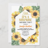 Sunflower Surprise verjaardagsfeestje Kaart (Voorkant)