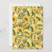 Sunflower Sweet 16 Uitnodiging (Achterkant)