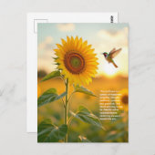 Sunflower Symbolism Briefkaart (Voorkant / Achterkant)