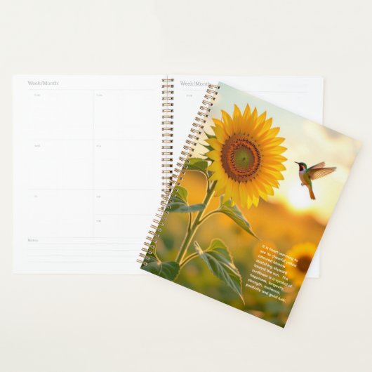 Sunflower Symbolism Calendar Planner (Display)