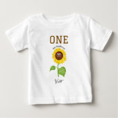 Sunflower T-Shirt Kids 1st Birthday Party (Voorkant)