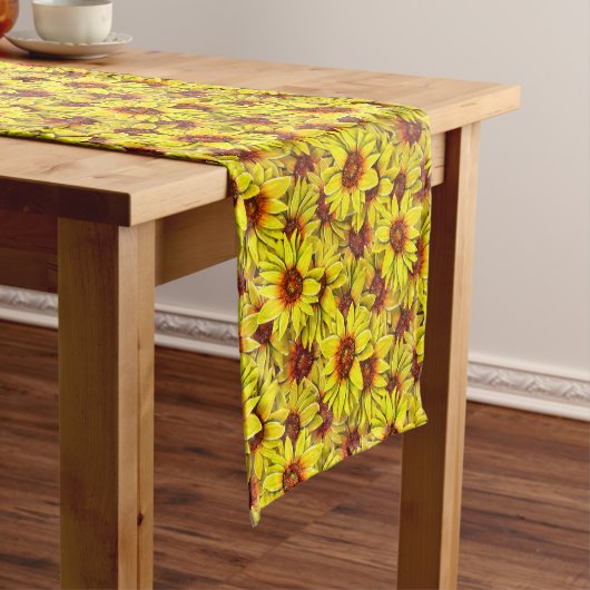 Sunflower Table Runner Korte Tafelloper (Voorbeeld)