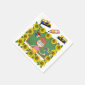 Sunflower Teacher Paper Napkins Servet (Hoek)