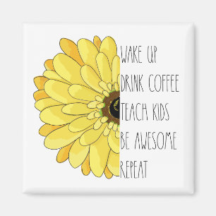 Sunflower Teacher Quote Magneet